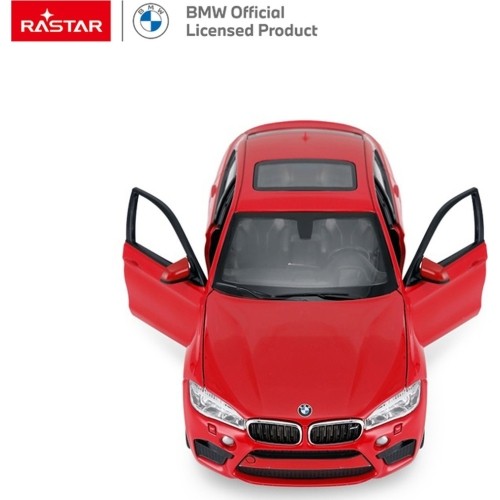 Metalowy samochód 1:24 BMW X6M czerwony RASTAR