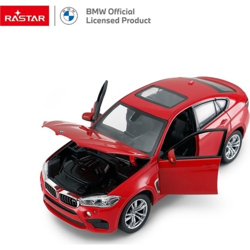 Metalowy samochód 1:24 BMW X6M czerwony RASTAR