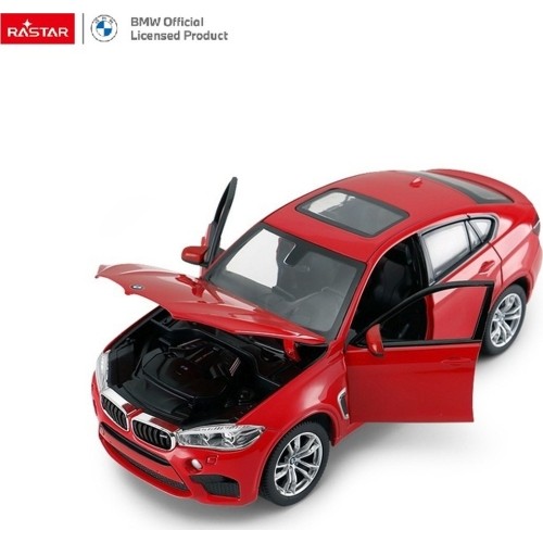 Metalowy samochód 1:24 BMW X6M czerwony RASTAR