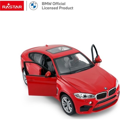 Metalowy samochód 1:24 BMW X6M czerwony RASTAR