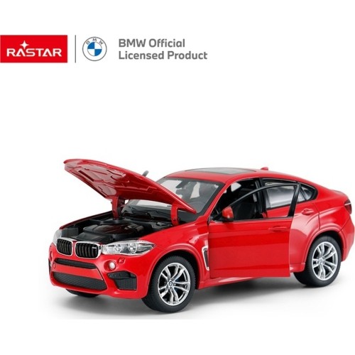 Metalowy samochód 1:24 BMW X6M czerwony RASTAR