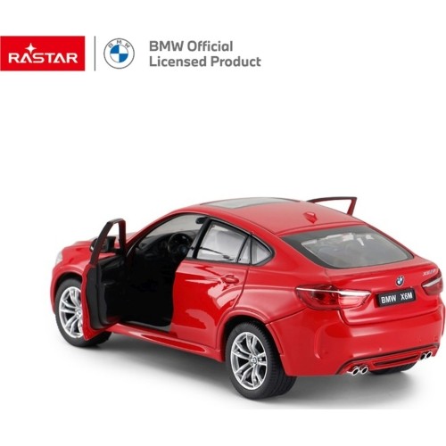 Metalowy samochód 1:24 BMW X6M czerwony RASTAR
