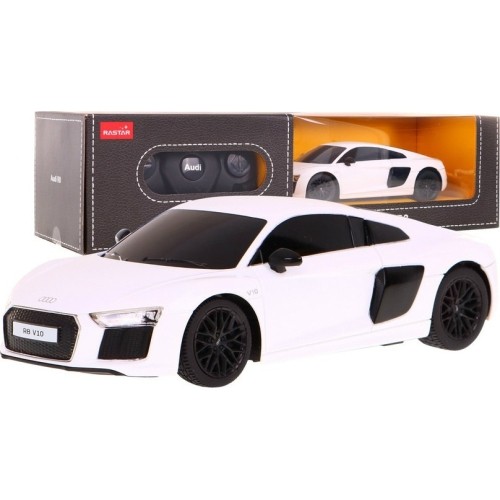 Samochód zdalnie sterowany Audi R8, biały 1:24 RASTAR
