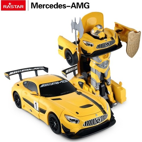 Samochód/robot 2w1 R/C 1:14 Mercedes-AMG GT3, żółty RASTAR