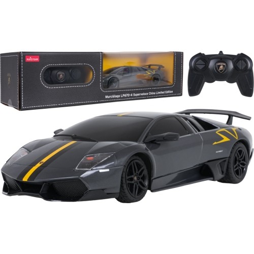 Samochód zdalnie sterowany 1:24 Lamborghini Murcielago LP670-4 Superveloce, szary, RASTAR