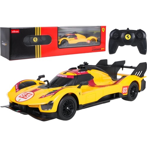 Samochód zdalnie sterowany 1:24 Ferrari 499P-N83 żółty RASTAR