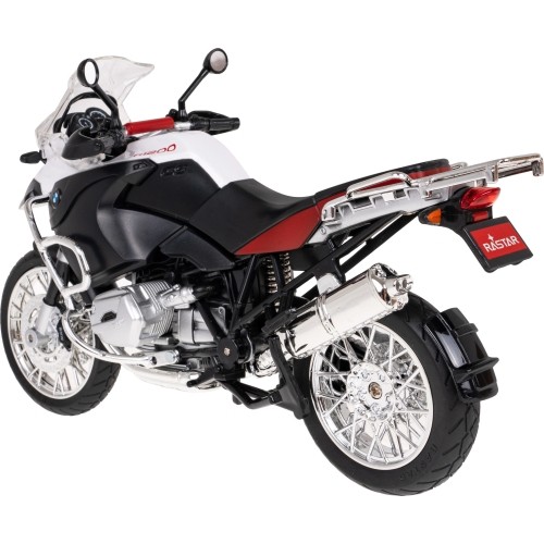 Metalowy motocykl BMW R1200GS 1:9 RASTAR, biały