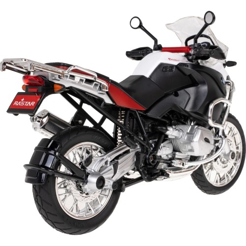 Metalowy motocykl BMW R1200GS 1:9 RASTAR, biały