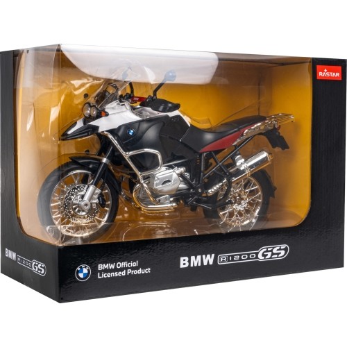 Metalowy motocykl BMW R1200GS 1:9 RASTAR, biały