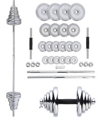 Zestaw hantli chromowanych w walizce HMS STC50 2x25 kg