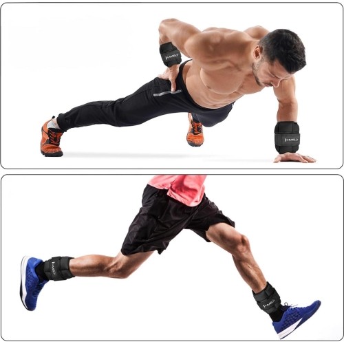 Regulowane obciążniki na kostki i nadgarstki ONK HMS - 1 kg - ONK ADJUSTABLE ANKLE AND WRIST WEIGHTS HMS