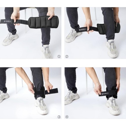 Regulowane obciążniki na kostki i nadgarstki ONK HMS - 1 kg - ONK ADJUSTABLE ANKLE AND WRIST WEIGHTS HMS