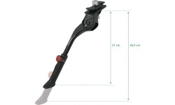 Atraminė kojelė FORCE KID 16-20" tvirtinama centre, reguliuojama (aliuminė, juoda)