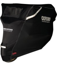 Pokrowiec na motocykl zewnętrzny Oxford Protex Stretch z membraną klimatyczną M, czarny