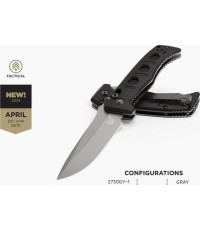 Nóż automatyczny Benchmade 2730GY-1 Mini Auto Adamas, czarny G10