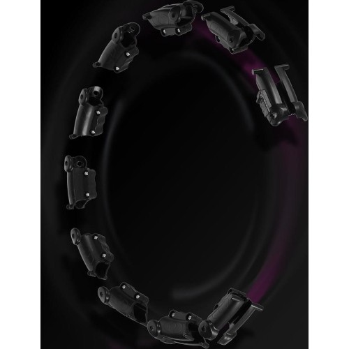Zestaw hula hop HHW11, czarny, z obciążeniem i pasem na talię BR163 Plus Size HMS