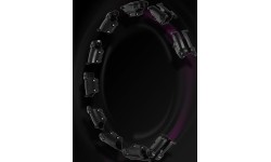 Zestaw hula hop HHW11, czarny, z obciążeniem i pasem na talię BR163 Plus Size HMS