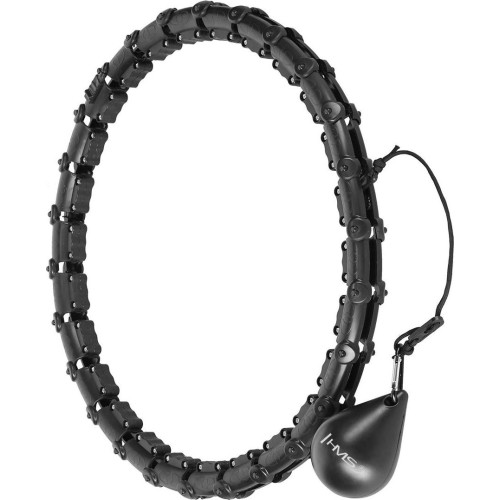 Zestaw hula hop HHW11, czarny, z obciążeniem i pasem na talię BR163 Plus Size HMS