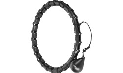 Zestaw hula hop HHW11, czarny, z obciążeniem i pasem na talię BR163 Plus Size HMS