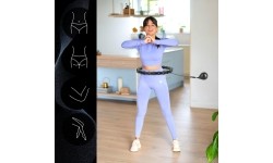 Zestaw hula hop HHW11, czarny, z obciążeniem i pasem na talię BR163 Plus Size HMS