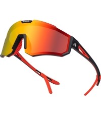 Okulary przeciwsłoneczne dla dzieci Altalist Kizuna JR - Black-Red with Red Lenses