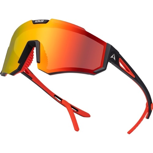 Okulary przeciwsłoneczne dla dzieci Altalist Kizuna JR - Black-Red with Red Lenses