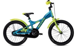 Bicycle S'COOL XXlite 18" 1-speed coaster-brake Aluminium blue-lime