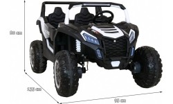 Pojazd Buggy ATV Racing 4x4 Biały