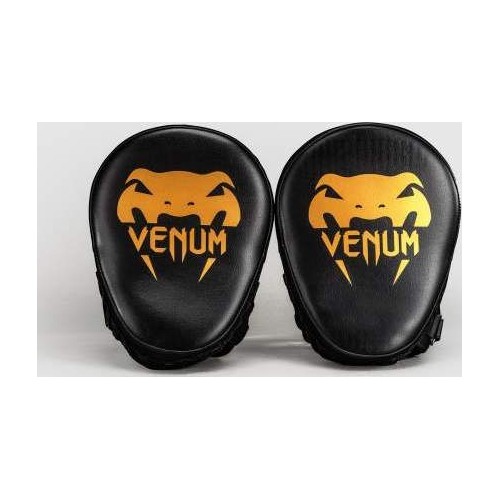 Venum Light Focus Mitts - Black/Gold (Pair)