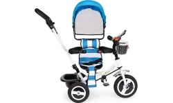 Rowerek trójkołowy z obrotowym siedziskiem 360° i składanym daszkiem Ecotoys, szary