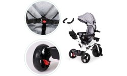 Rowerek trójkołowy Eco Toys z obrotowym siedziskiem 360°, niebieski