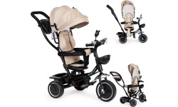 Rowerek trójkołowy ECOTOYS z obrotowym siedziskiem, beżowy