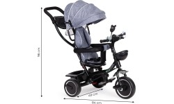 Rowerek trójkołowy z obrotowym siedziskiem i daszkiem ECOTOYS