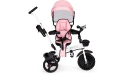 Rowerek trójkołowy z obrotowym siedziskiem 360°, różowy ECOTOYS