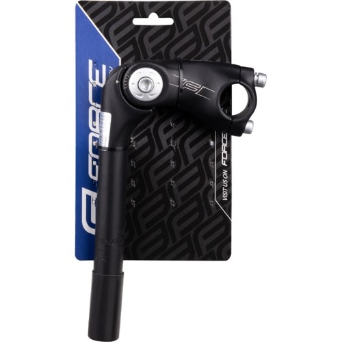Wspornik kierownicy FORCE S6 1" 25,4 / 90mm, regulowany (aluminiowy, czarny)