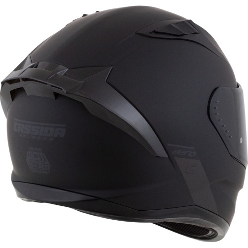 Kask motocyklowy Cassida Aero Solid, matowy czarny/szary