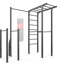 Drabinka zewnętrzna + drążek do podciągania z uchwytem na worek + poręcze do pompek (długie) MO-Z5 - Marbo Sport