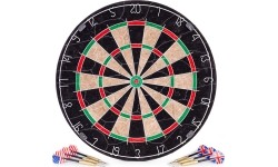 Tarcza do darta gry w rzutki lotki tablica sizalowa 46 cm zestaw 6 rzutek