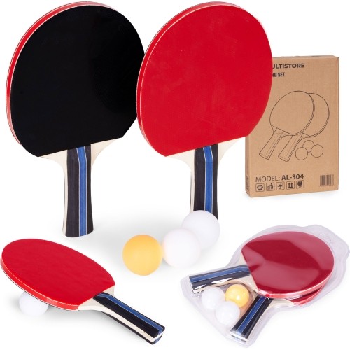 Zestaw do tenisa stołowego 2 paletki do ping-ponga 3 piłeczki