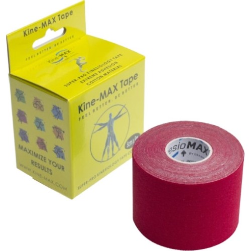 Raudonos spalvos kinezioteipas Kine-MAX SUPER PRO COTTON