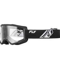 Dziecięce gogle motocrossowe Fly Racing Focus Youth - černá/bílá, čiré plexi