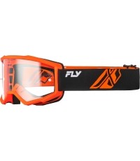 Dziecięce gogle motocrossowe Fly Racing Focus Youth - černá/oranžová, čiré plexi
