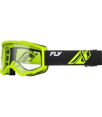 Dziecięce gogle motocrossowe Fly Racing Focus Youth - černá/hi-vis, čiré plexi