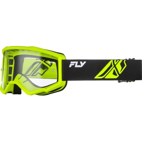 Dziecięce gogle motocrossowe Fly Racing Focus Youth - černá/hi-vis, čiré plexi
