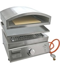 Grill gazowy stołowy NAPOLI + piec do pizzy + płyta grillowa