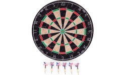Tarcza do darta gry w rzutki lotki tablica sizalowa 46 cm zestaw 6 rzutek