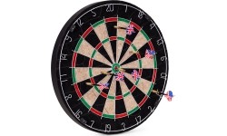 Tarcza do darta gry w rzutki lotki tablica sizalowa 46 cm zestaw 6 rzutek