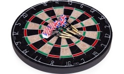 Tarcza do darta gry w rzutki lotki tablica sizalowa 46 cm zestaw 6 rzutek
