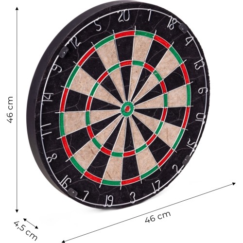 Tarcza do darta gry w rzutki lotki tablica sizalowa 46 cm zestaw 6 rzutek