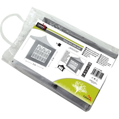 Ścianki boczne do pawilonu WINDOW 2x3 m 420D, szare, wodoodporne
